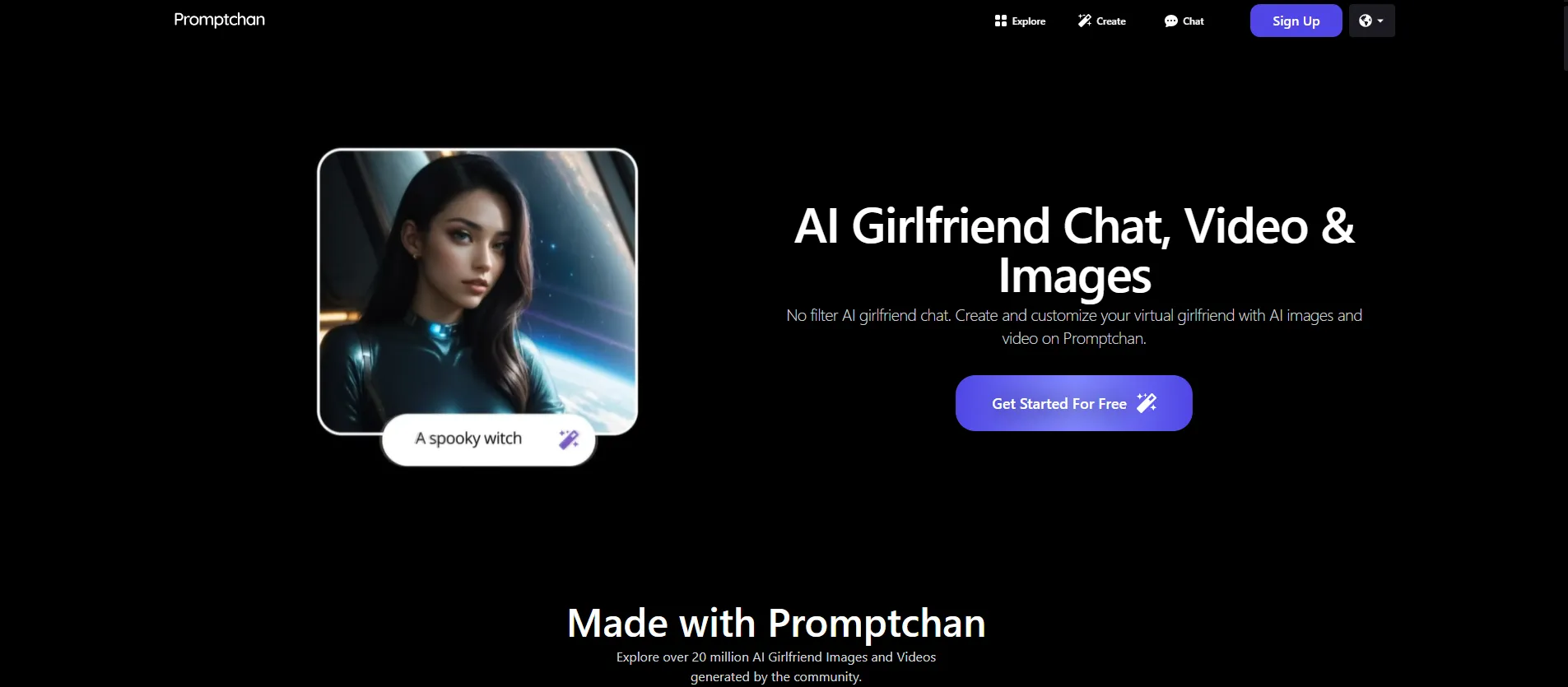 Promptchan homepage