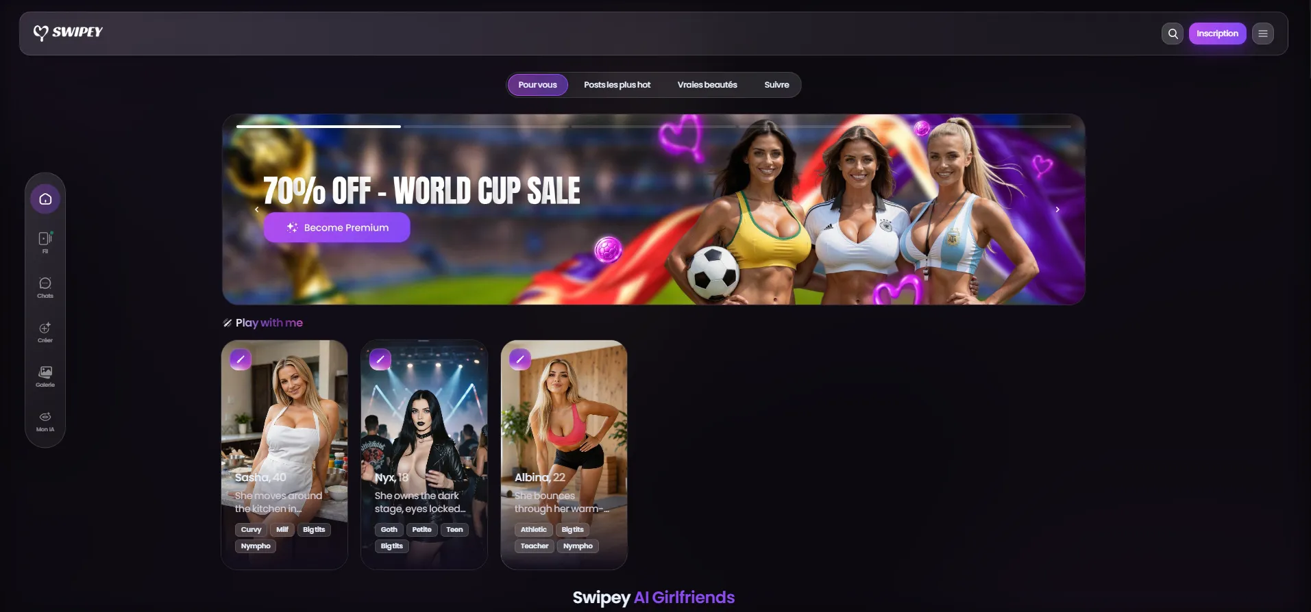 Swipey AI homepage